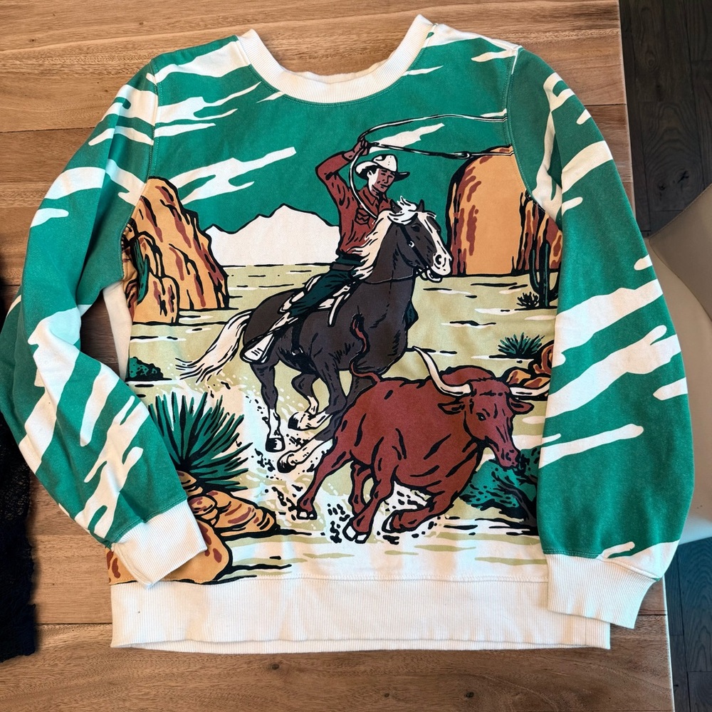 Wrangler Cowboy Print Sweater